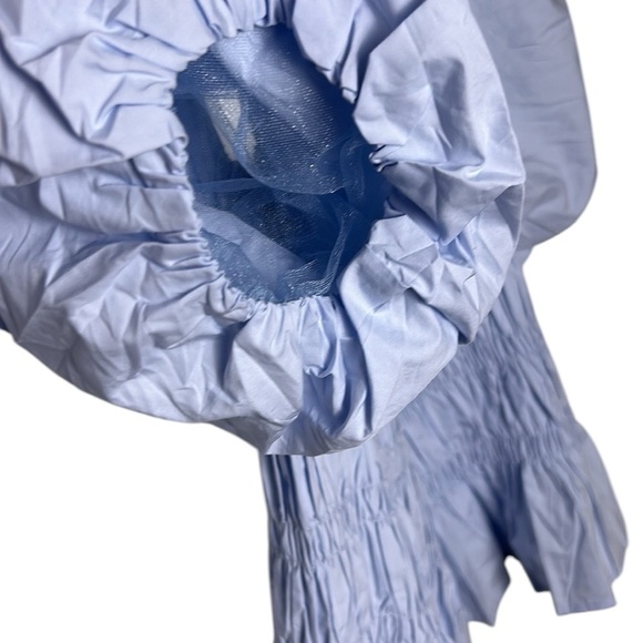 ASTR the Label,puffed sleeve peplum top,smocking,square neckline,Savina sz Small - Picture 8 of 17